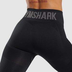 Gymshark Flex High Waisted Leggings - Black/Charcoal